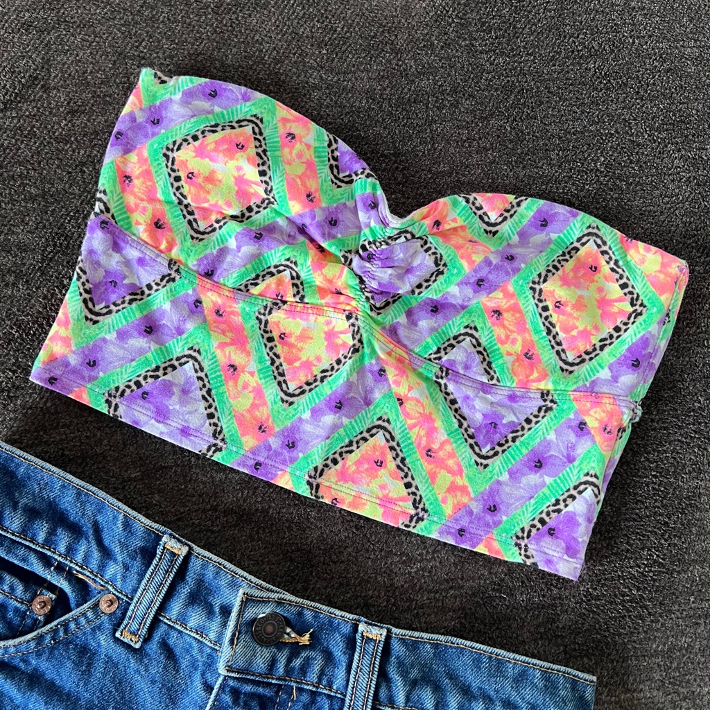 Victoria’s Secret Pink Colorful Cotton Bralette Crop Top